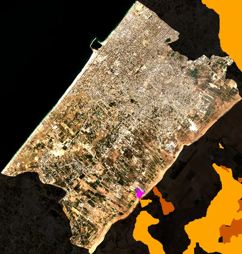 Cloud & Shadow Coverage Overlay - Gaza City