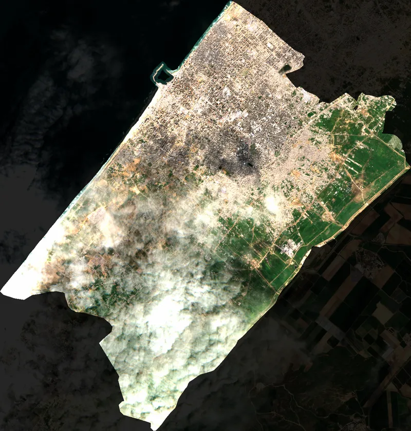 Faded True Color Image - Gaza City