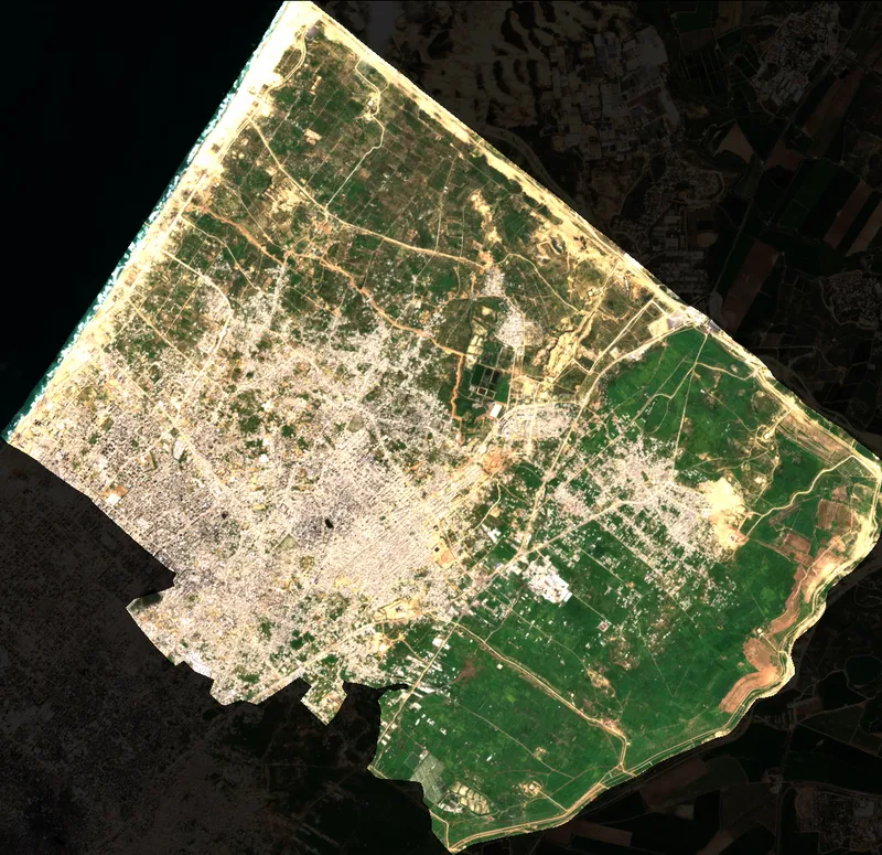 Faded True Color Image - North Gaza