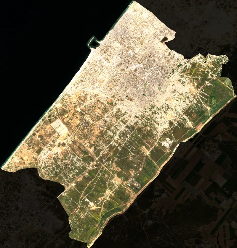 Faded True Color Image - Gaza City