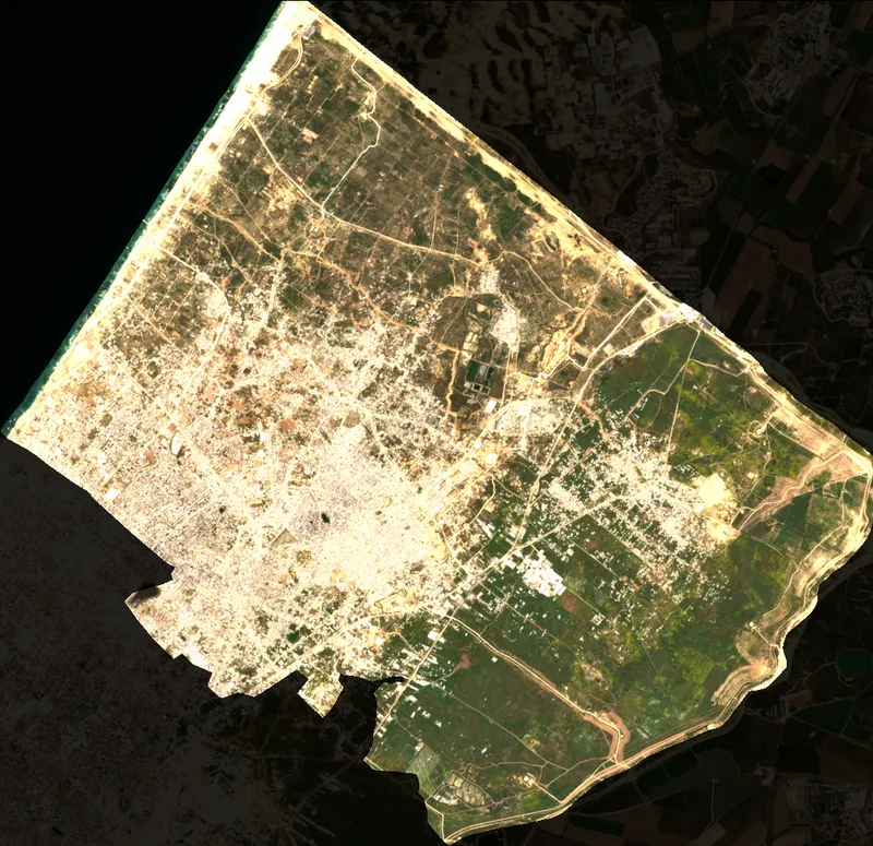 Faded True Color Image - North Gaza