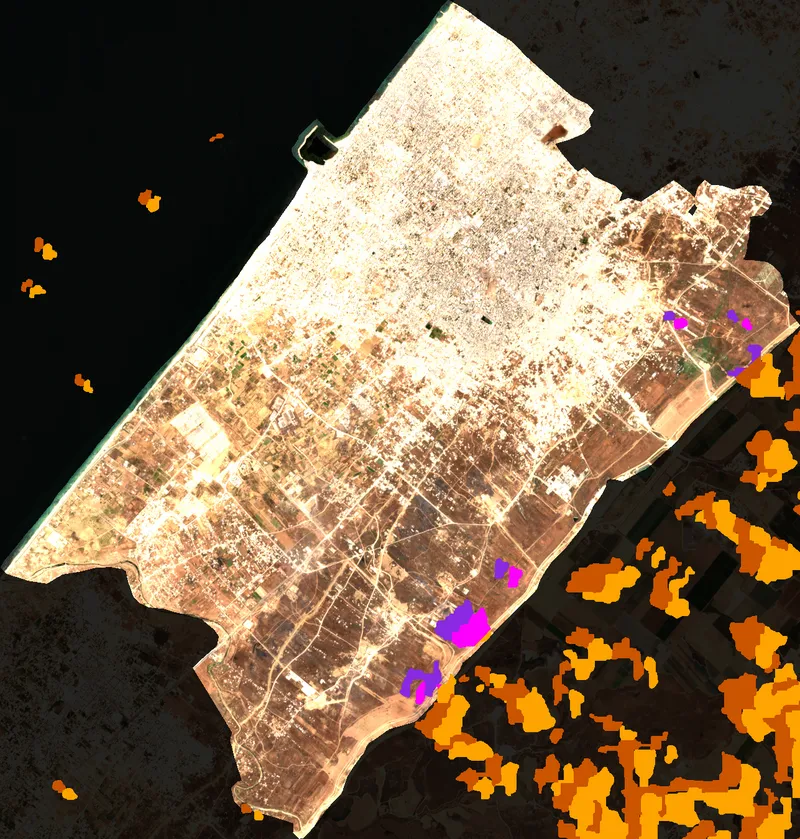 Cloud & Shadow Coverage Overlay - Gaza City