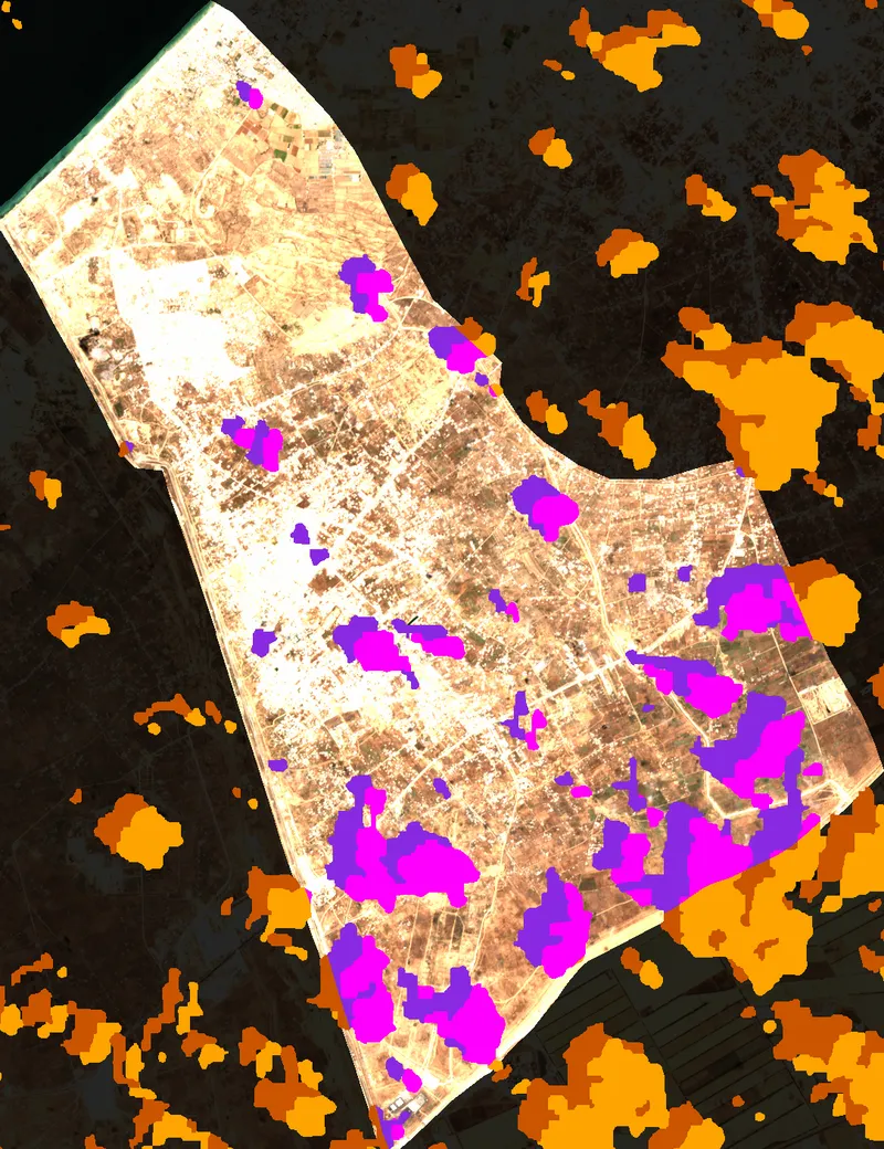 Cloud & Shadow Coverage Overlay - Rafah