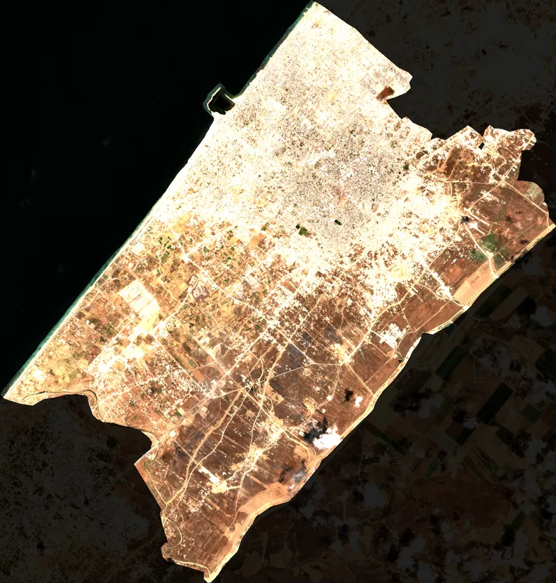Faded True Color Image - Gaza City