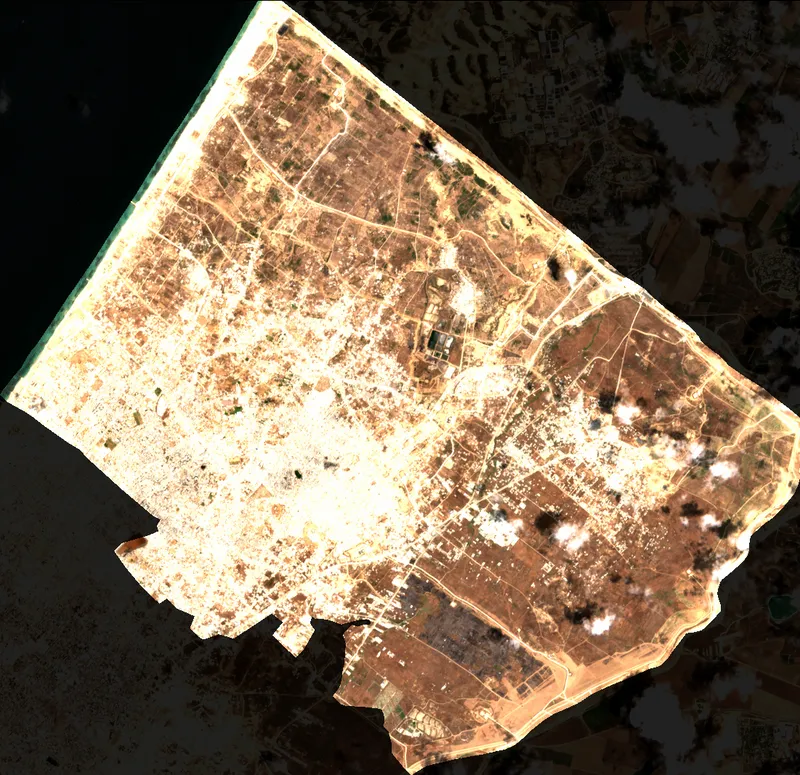 Faded True Color Image - North Gaza