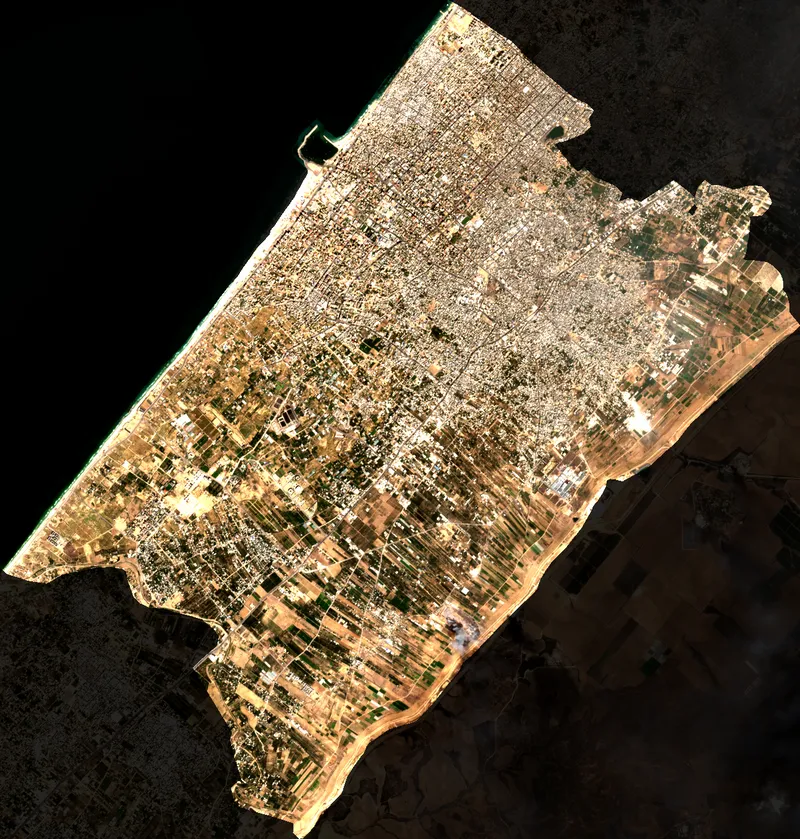 Faded True Color Image - Gaza City