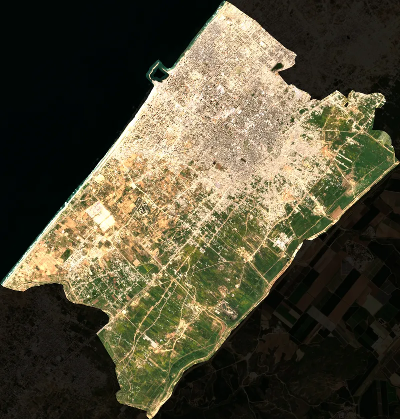 Cloud & Shadow Coverage Overlay - Gaza City