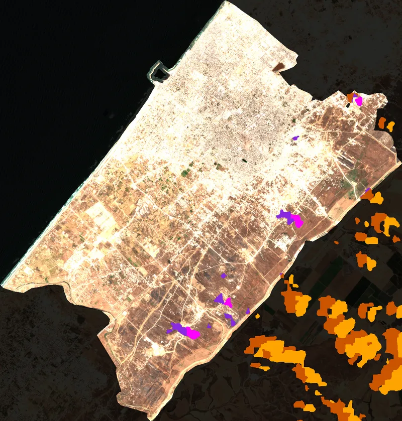 Cloud & Shadow Coverage Overlay - Gaza City