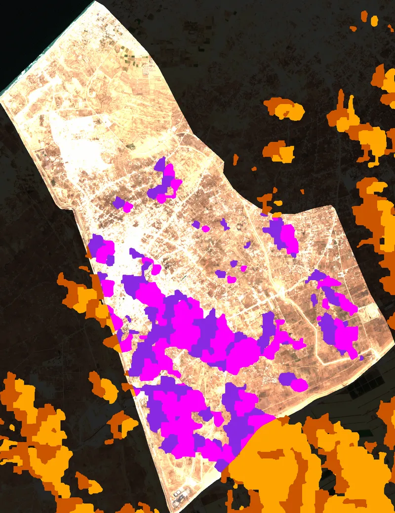 Cloud & Shadow Coverage Overlay - Rafah