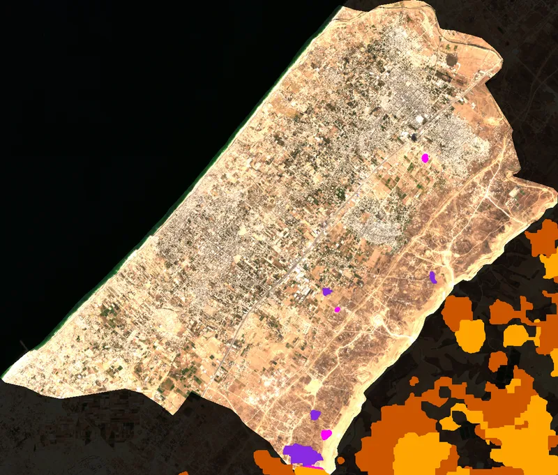 Cloud & Shadow Coverage Overlay - Deir al Balah