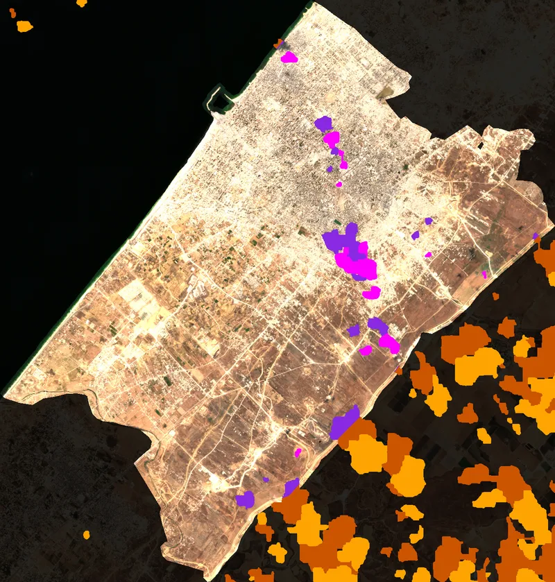 Cloud & Shadow Coverage Overlay - Gaza City