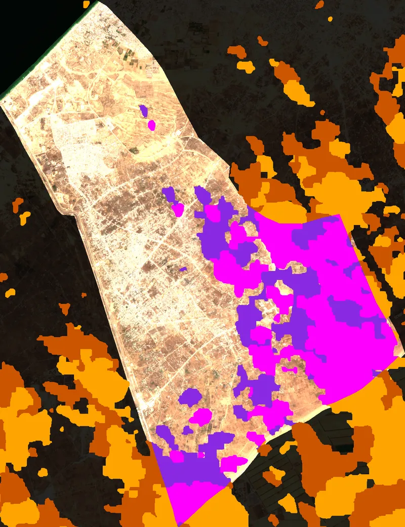 Cloud & Shadow Coverage Overlay - Rafah