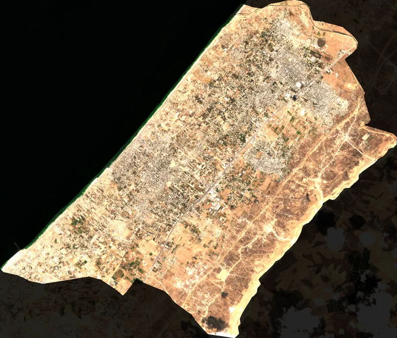 Faded True Color Image - Deir al Balah