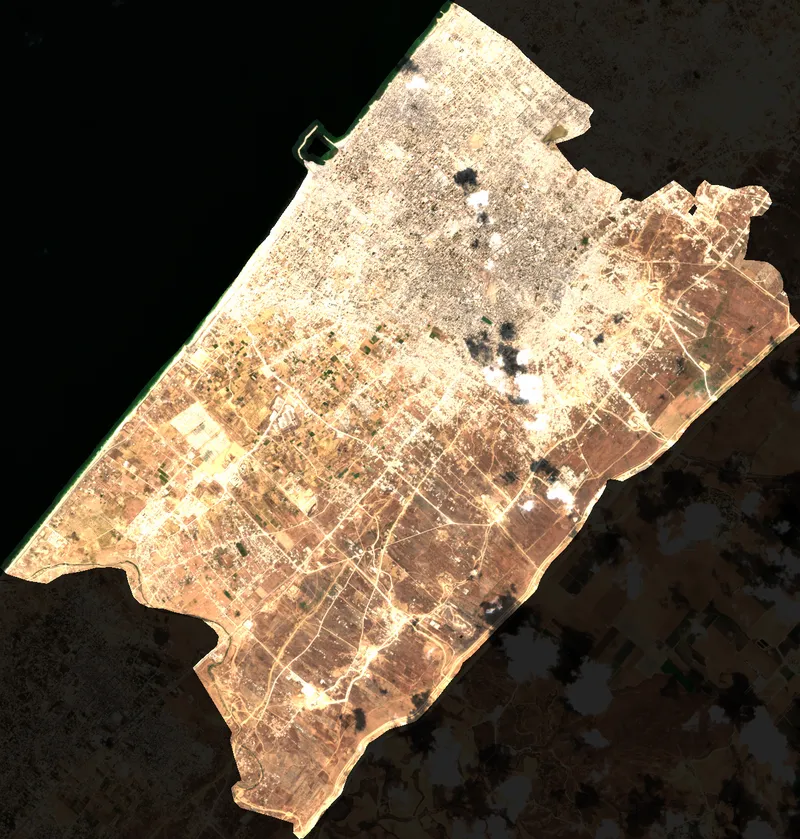 Faded True Color Image - Gaza City