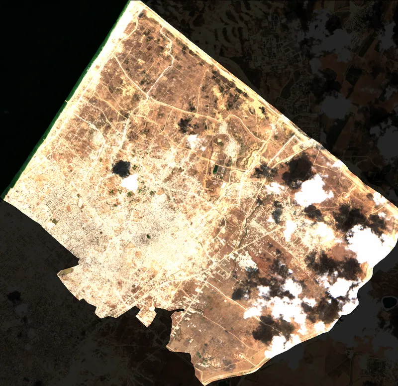 Faded True Color Image - North Gaza