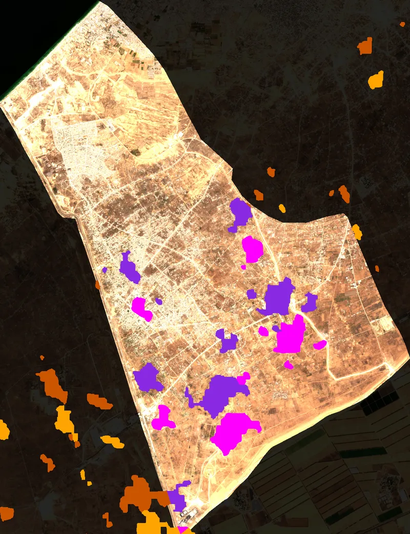 Cloud & Shadow Coverage Overlay - Rafah