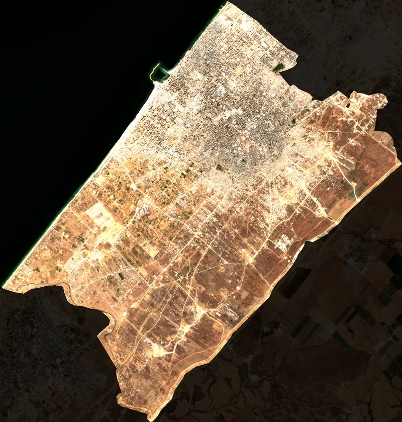 Faded True Color Image - Gaza City